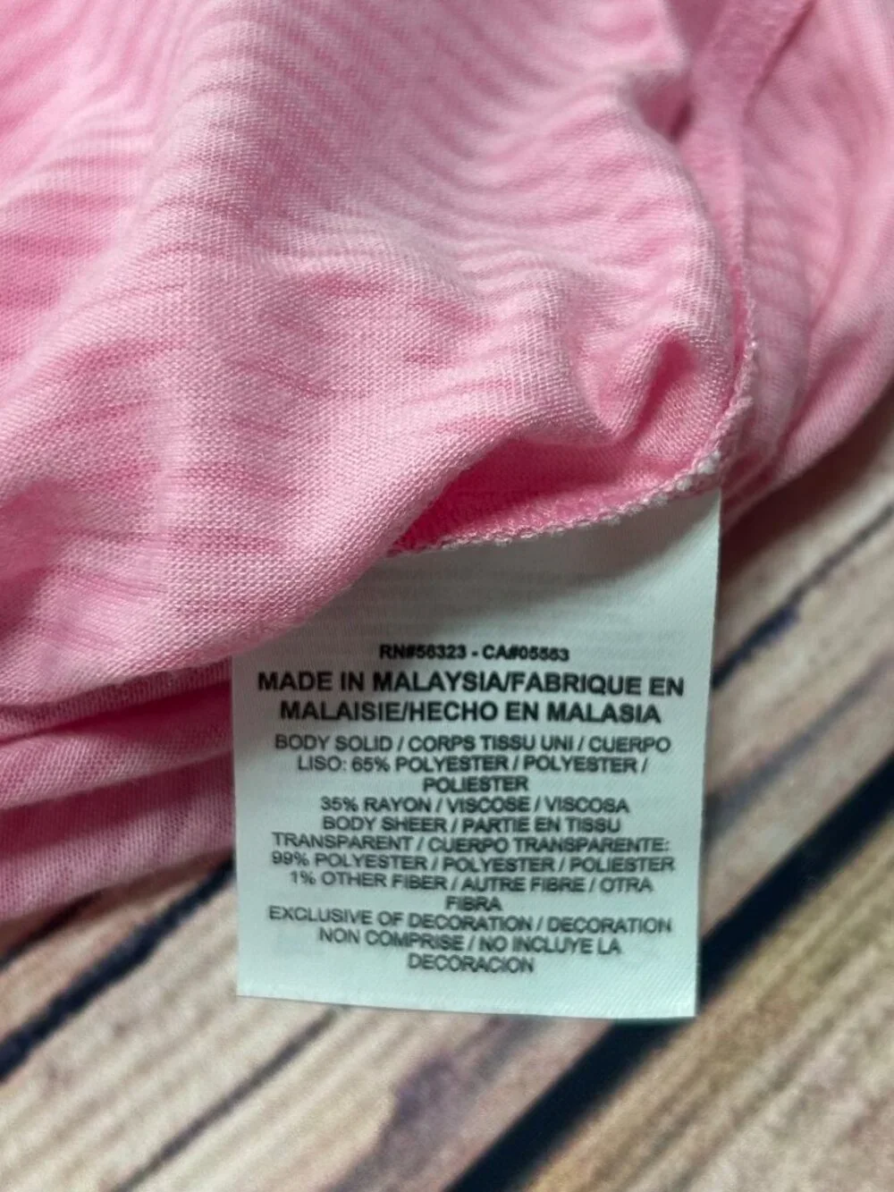 Nike Dri-Fit Loose Fit Pink Sheer Tshirt Size Small